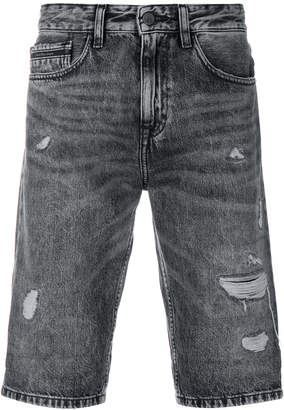 Calvin Klein Jeans distressed denim shorts