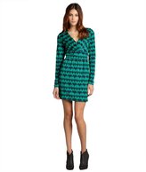Thumbnail for your product : Julie Brown JB by green tie-dye print jersey 'Allison' long sleeve dress
