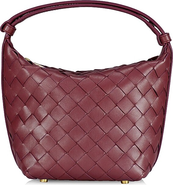 Bottega Veneta Women's Candy Wallace Intrecciato Leather Top-Handle Bag - Black Gold