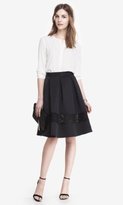 Thumbnail for your product : Express High Waisted Lace Inset Midi Skirt