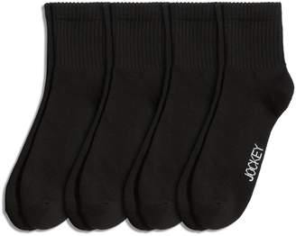 Jockey Four-Pack Essential Antimicrobial Quarter Socks