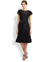 Thumbnail for your product : Teri Jon Flutter-Sleeve Lace Dress