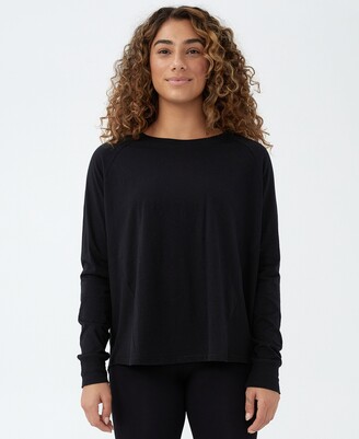 Cotton On Women's Active Rib Long Sleeve Top