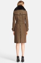 Thumbnail for your product : Burberry 'Densby' Trench Coat with Genuine Fox Fur Collar & Genuine Rabbit Fur Liner