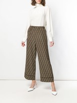 Thumbnail for your product : Fendi Tie Neck Silk Blouse
