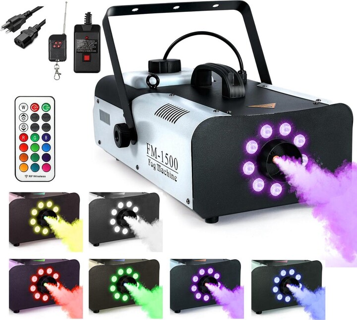 5 Core Fog Machine 1500W Smoke Machine 6000CFM Liquid Low Lying Indoor Outdoor Water Based 2.5L