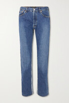 Thumbnail for your product : Balenciaga Two-tone Mid-rise Wide-leg Jeans
