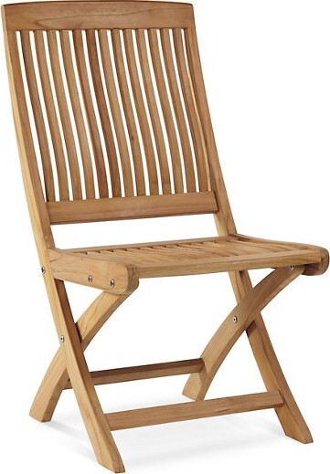 HiTeak Furniture Devon Outdoor Side Chair in Brown