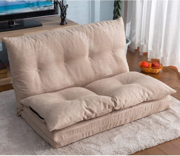 Global Pronex Double Chaise Lounge Sofa Chair, Floor Couch Floor Gaming Sofa for Living Room