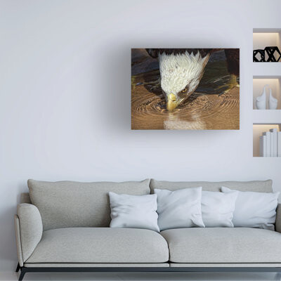 George Oliver Wrapped Canvas Wall Art - Mark Cox 'Cool Drink On A Hot Day' Wall Art for Living Room, Bedroom, or Office Décor - 14x19