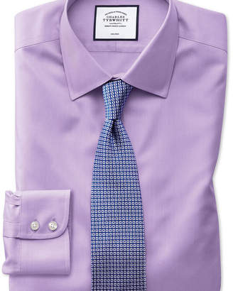 Charles Tyrwhitt Classic fit non-iron twill lilac shirt
