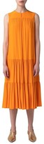 Thumbnail for your product : Akris Punto Tiered Silk-Blend Midi Dress