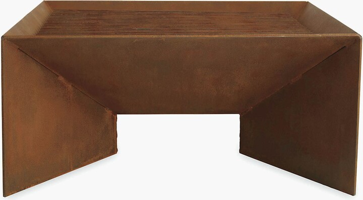 Plodes Geometric Fire Pit Steel Grate Top