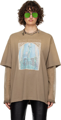 Acne Studios Taupe Layered Long Sleeve T-Shirt