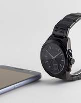 Thumbnail for your product : Armani Exchange Connected AXT1007 bracelet hybrid smart watch in black