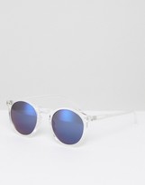 Thumbnail for your product : Selected Round Sunglasses in Clear