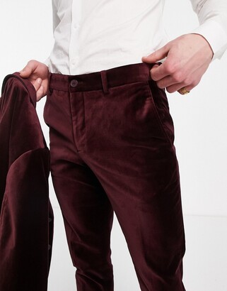 Slim Fit Velvet suit trousers  Light brown  Men  HM IN