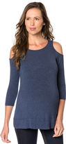 Thumbnail for your product : A Pea in the Pod Ella Moss 3/4 Sleeve Scoop Neck Cold Shoulder Maternity Shirt