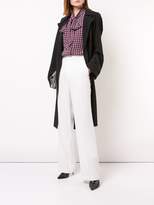 Thumbnail for your product : Equipment houndstooth print pussy bow blouse