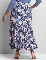 Thumbnail for your product : Lane Bryant Pull-On Crepe Midi Skirt with Slit