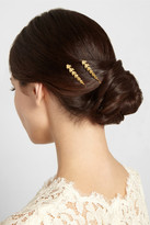 Thumbnail for your product : Jennifer Behr Anabel set of two gold-tone hair slides