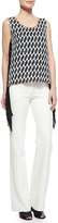 Thumbnail for your product : Derek Lam Front-Pocket Flare-Leg Trouser, White