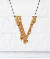 Thumbnail for your product : Versace Virtus Quilted Leather Shoulder Bag