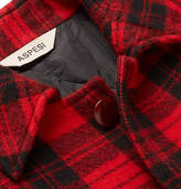 Thumbnail for your product : Aspesi Checked Wool-Fleece Blouson Jacket