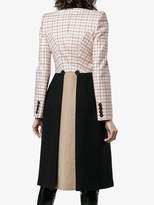 Thumbnail for your product : Alexander McQueen multi fabric check wool silk blend coat