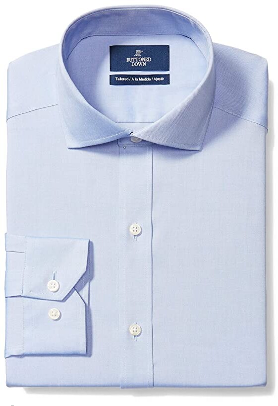 Buttoned Down Men's Classic Fit Solid Options Pocket Cutaway Collar 
