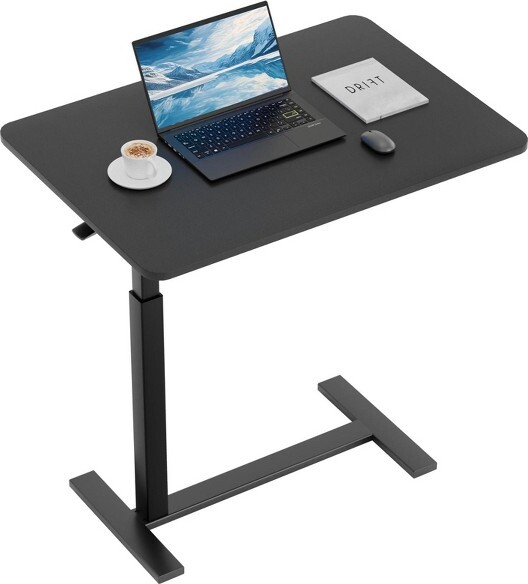 GulchesAdjustableMobileBedTableRollingComputerDeskLockableCastersforHomeHospitalOffice