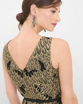 Thumbnail for your product : White House Black Market Metallic Lace Midi Fit-and-Flare Dress