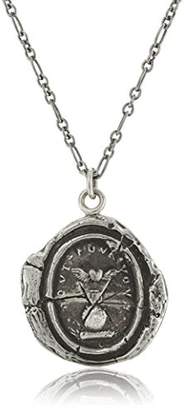 Pyrrha Talisman Winged Heart Sterling Diamond Set Pendant Necklace