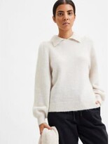 Thumbnail for your product : Selected Sia Louisa Knit Polo In Snow