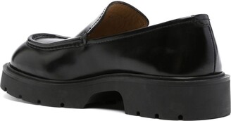 Sandro Square-Toe Leather Loafers