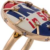Thumbnail for your product : Francesca Villa 18k yellow gold Politically Correct diamond ring