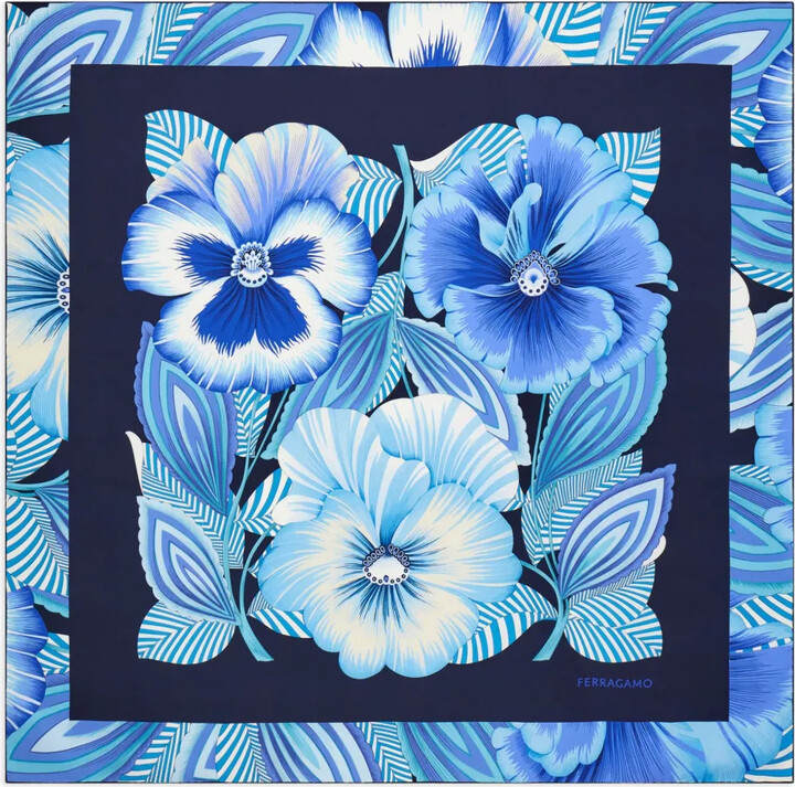 Ferragamo Brezza-print silk scarf