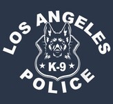 Thumbnail for your product : Fifth Sun Junior's LAPD Los Angeles K-9 Police in White Racerback Tank Top - Indigo - 2X Large
