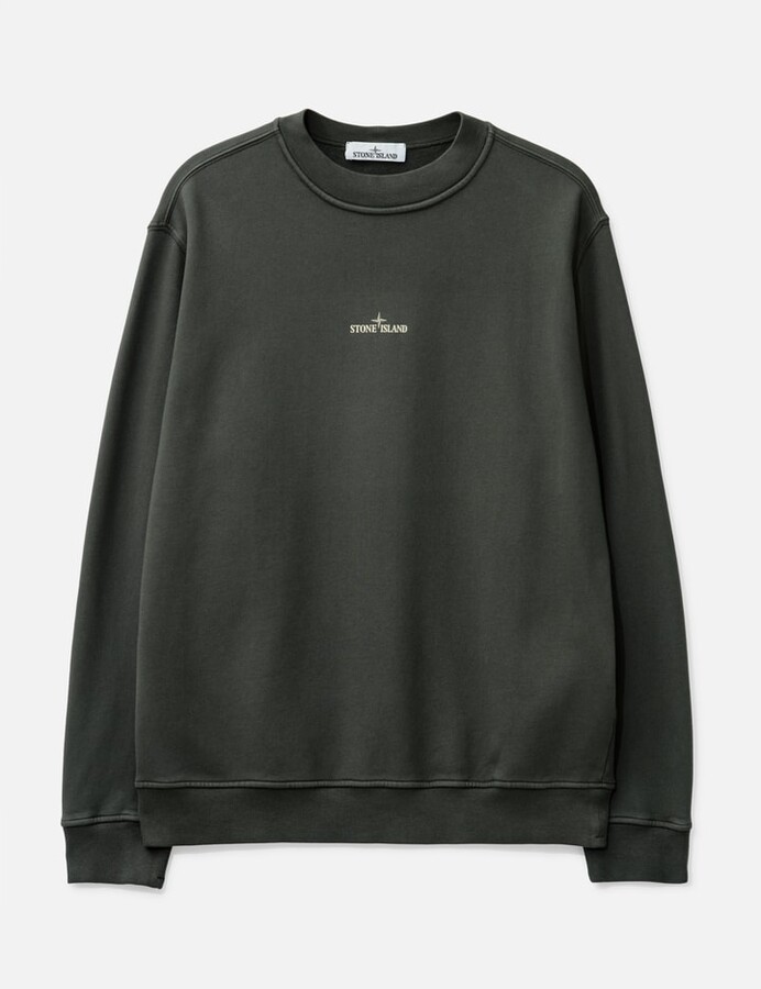 Stone Island Cotton Fleece 'Industrial Four' Print Sweatshirt