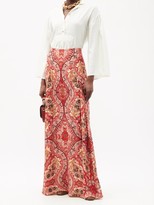 Thumbnail for your product : Etro Paisley-print Crepe Maxi Skirt - Red Multi