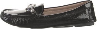 Miu Miu Patent Leather Crystal Embellishments Loafers