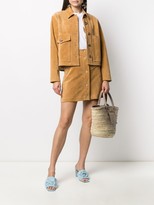 Thumbnail for your product : Simonetta Ravizza Jane cropped suede jacket