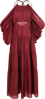 ワンピース ZIMMERMANN Women Mid Skirts 4225DSS251 REDMULPAI Red Zimmermann - Wonderland Spliced Stripe Floral Wrap Skirt