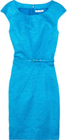 Thumbnail for your product : Oscar de la Renta Belted cotton-blend jacquard dress