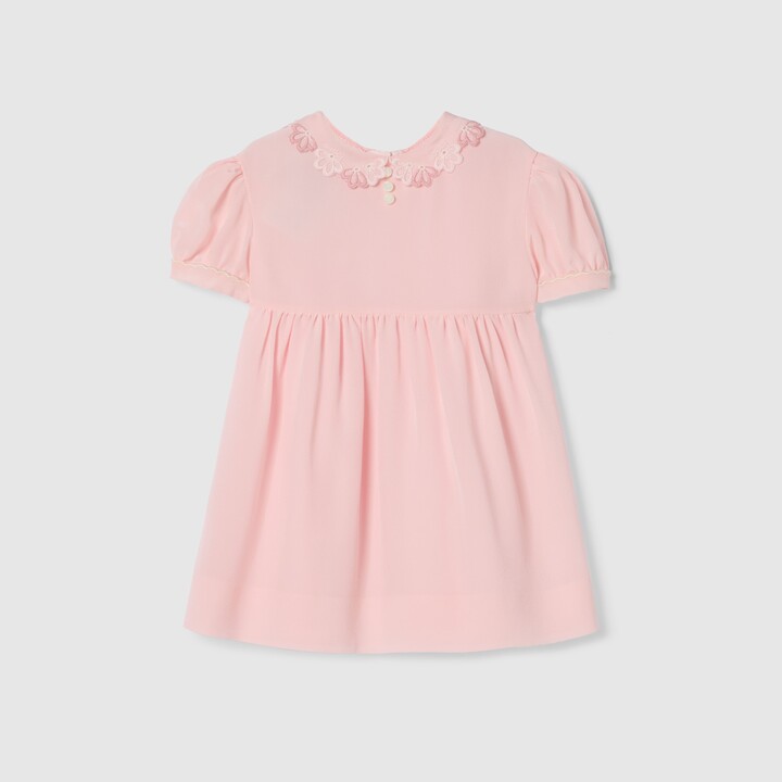 Baby embroidered silk dress