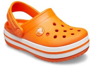 orange kids crocs