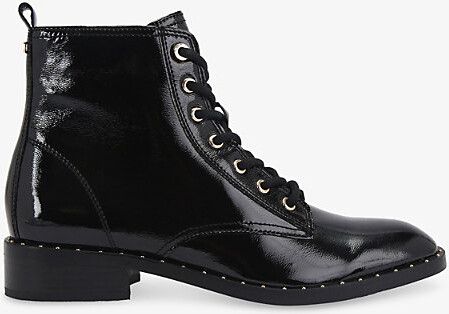 Carvela Womens Black Studio Spike Patent-Leather Ankle Boots Eur 36 / 3 Uk Women