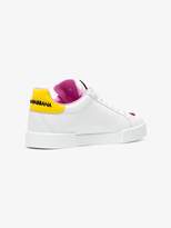 Thumbnail for your product : Dolce & Gabbana White Portofino patch leather sneakers