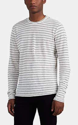 Rag & Bone Men's Striped Linen Long-Sleeve Shirt - Blk. stripe