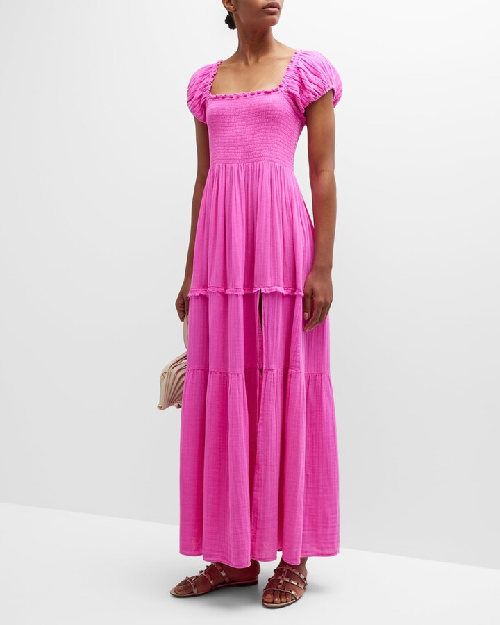 LoveShackFancy Alohl PuffSleeve Gauze Maxi Dress ShopStyle